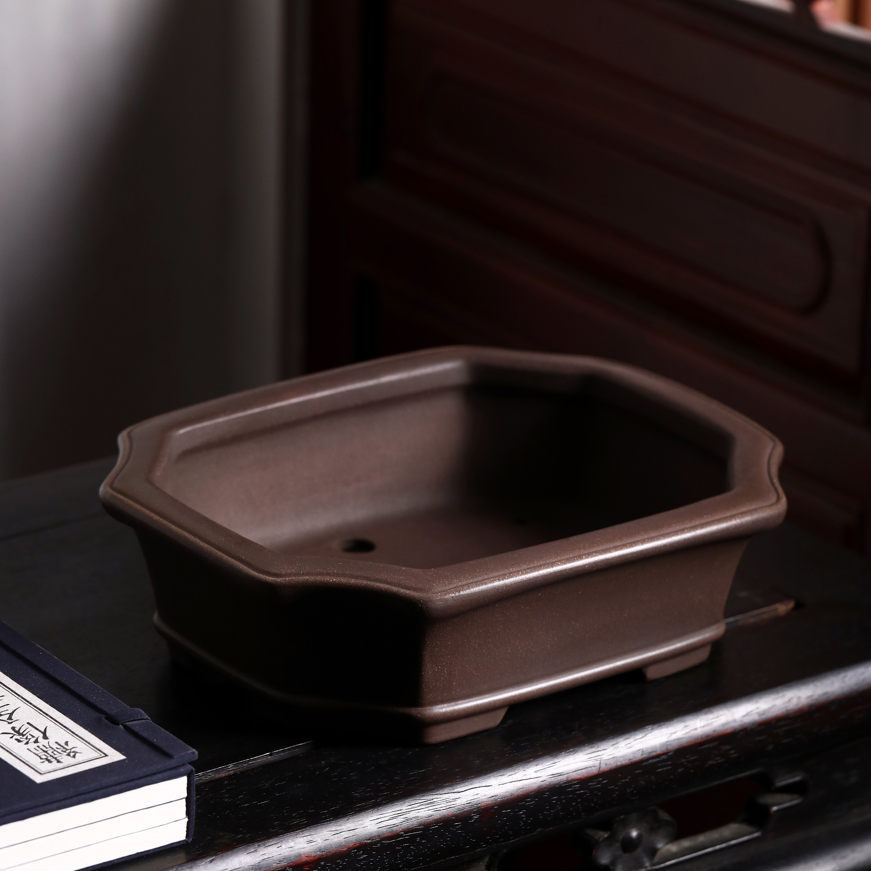 紫砂花盆陶瓷盆景盆水明盆艺名名家大号盆栽花盆