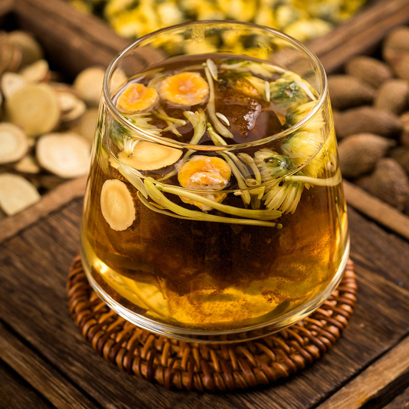 大海罗汉果咽炎金银花菊花花茶甘草组合泡水清去下养生茶