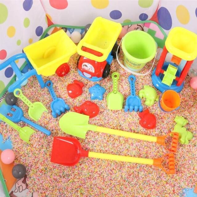 满11元减10元 儿童玩具沙室内沙池套装宝宝塑料铲子决明子沙滩围栏