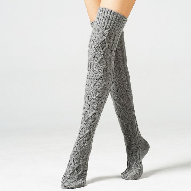 Longgone socks, knee, warm legs, indoor, home knit wool, autumn and winter, double-shaped protective socks, floor pattern Longgone socks, knee, warm legs, indoor, home knit wool, autumn and winter, double-shaped protective socks, floor pattern