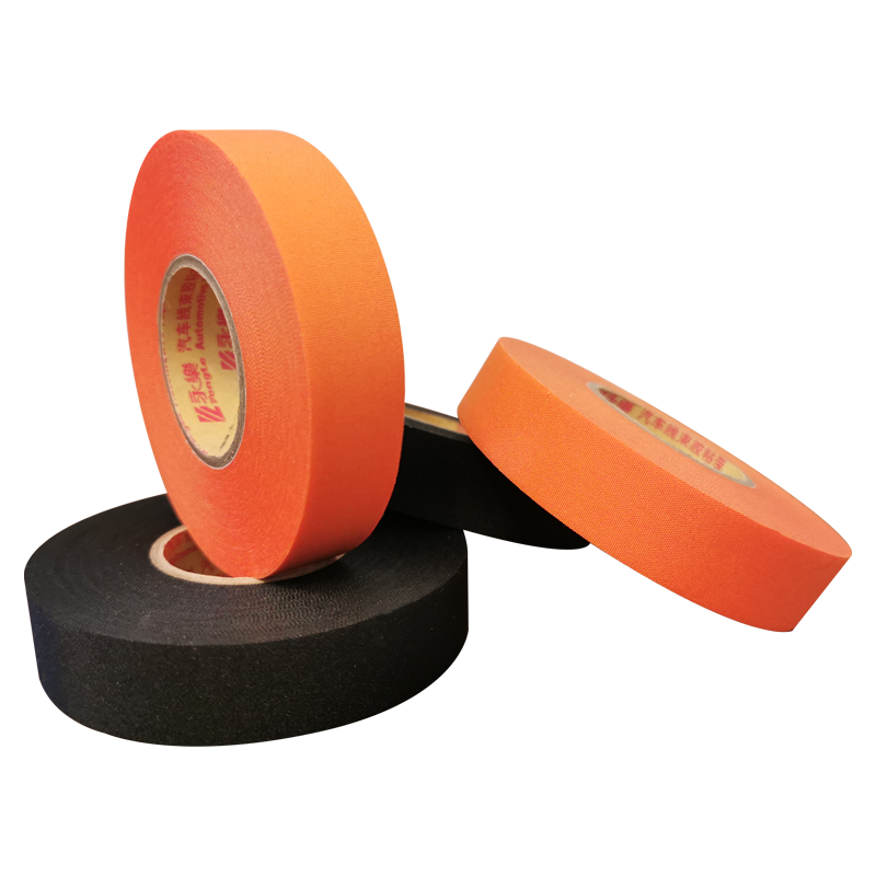 永乐耐高温防水橙色胶带线束汽车150度布基9523电工胶带