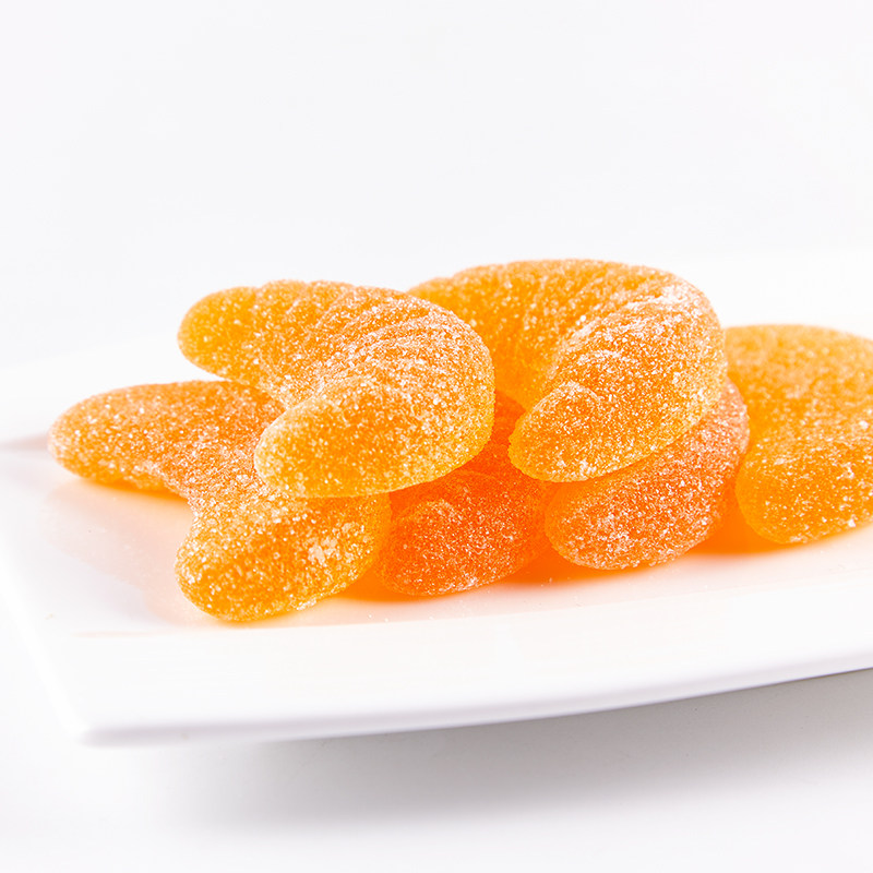 果汁徐福记桔瓣500g糖霜橡皮糖软糖喜糖新年qq传统糖果