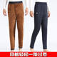 Middle-aged and elderly winter men's thick and fleece cotton pants elastic high waist super thick three-layer camel hair warm pants for the elderly Middle-aged and elderly winter men's thick and fleece cotton pants elastic high waist super thick three-layer camel hair warm pants for the elderly
