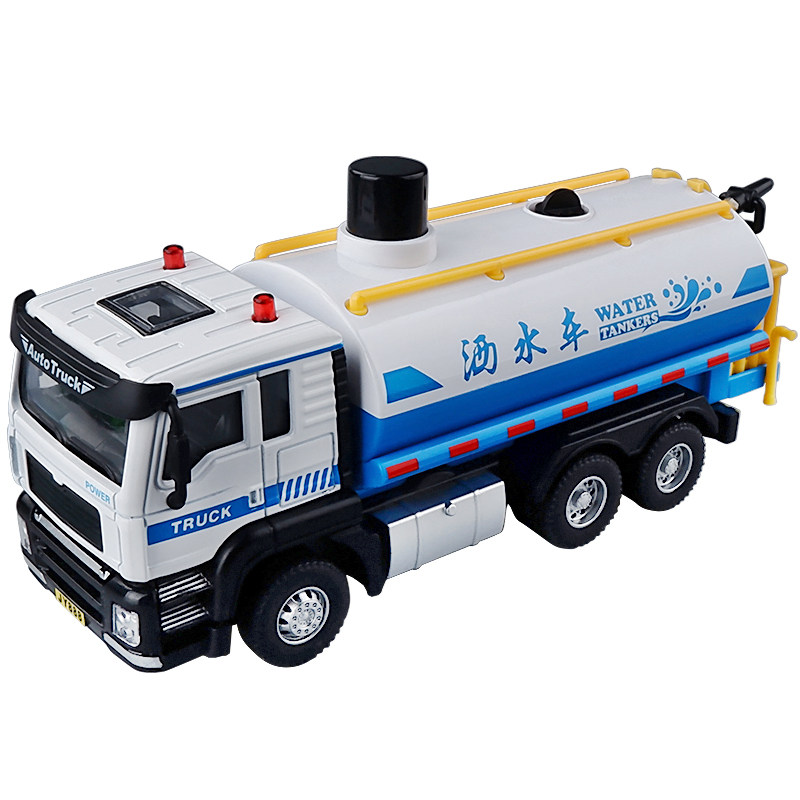 合金洒水车玩具车仿真真可喷水儿童垃圾车工程环卫惯性