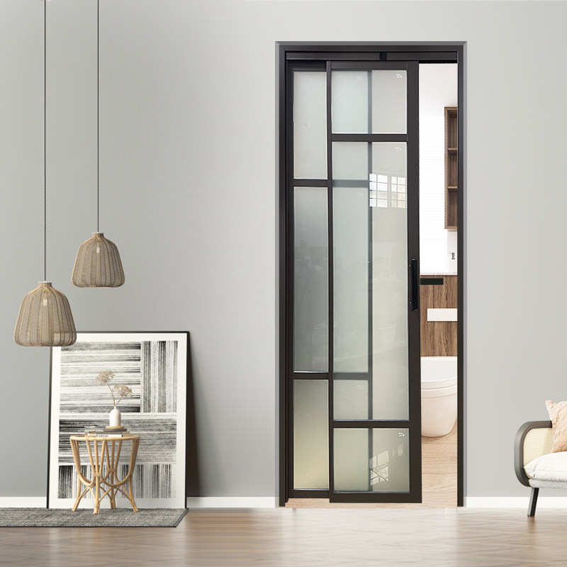 极窄pdpt玻璃铝合金折叠门推拉平开门厨房室内门