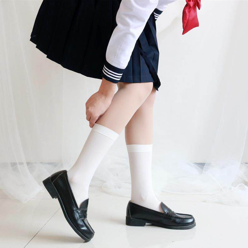 学院lolita丝袜萝莉制服学生风日白色夏学院薄款短袜