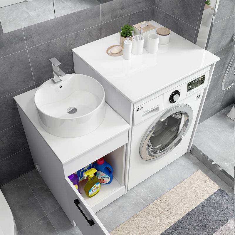 手盆浴室柜嵌入式2022家用高低洗衣机柜子洗手台面浴室柜