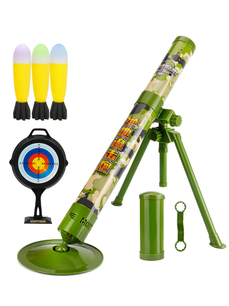 儿童玩具迫击炮导弹追击火箭炮灯光音效互动男孩礼物软弹枪