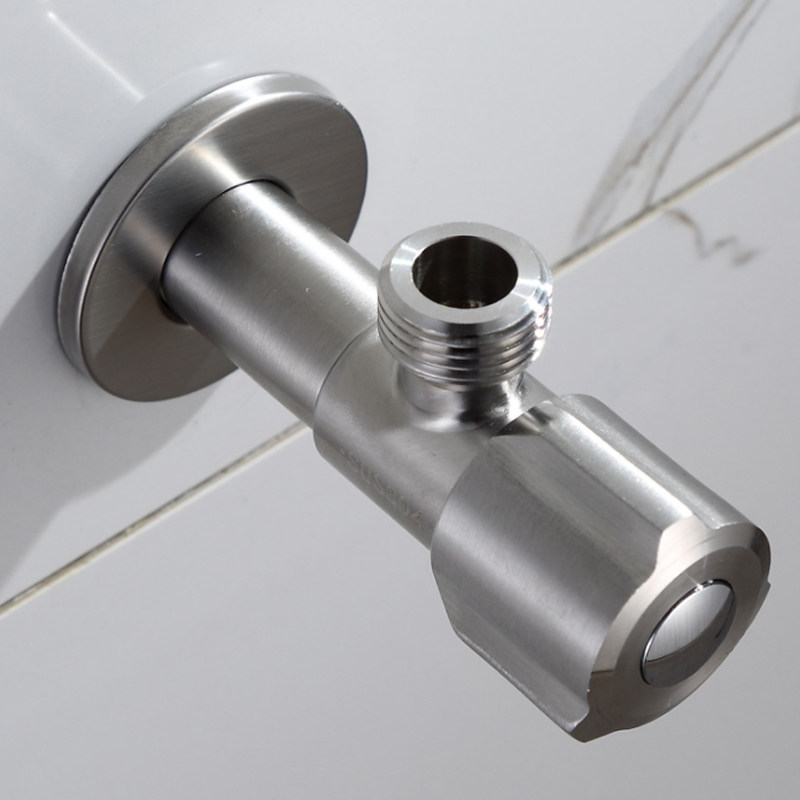 加长角阀 304不锈钢三角阀入墙加长型加厚冷热水通用热水器止水阀