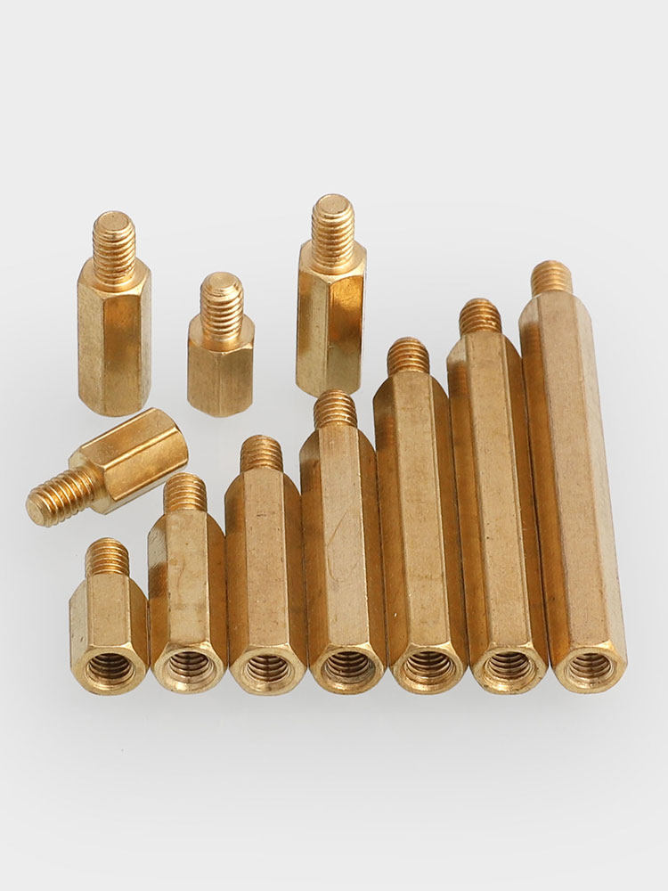 m4 6mm单通六角铜螺柱单头隔离柱*5x6x7x9x11x16x22x35x45x50x60