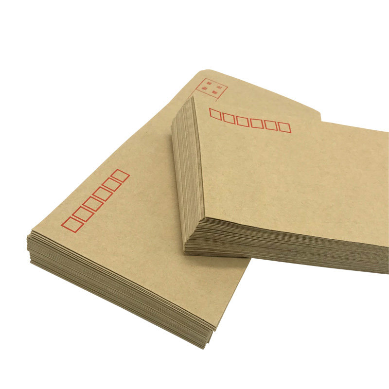 500个牛皮纸信封加厚黄色标准邮局快递信封增值税发票专用信封小票据