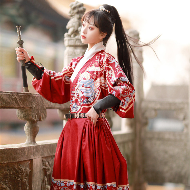 炎蔻明制贴里女明朝锦衣卫飞鱼服夏季男绣春刀曳撒蟒袍情侣中国风