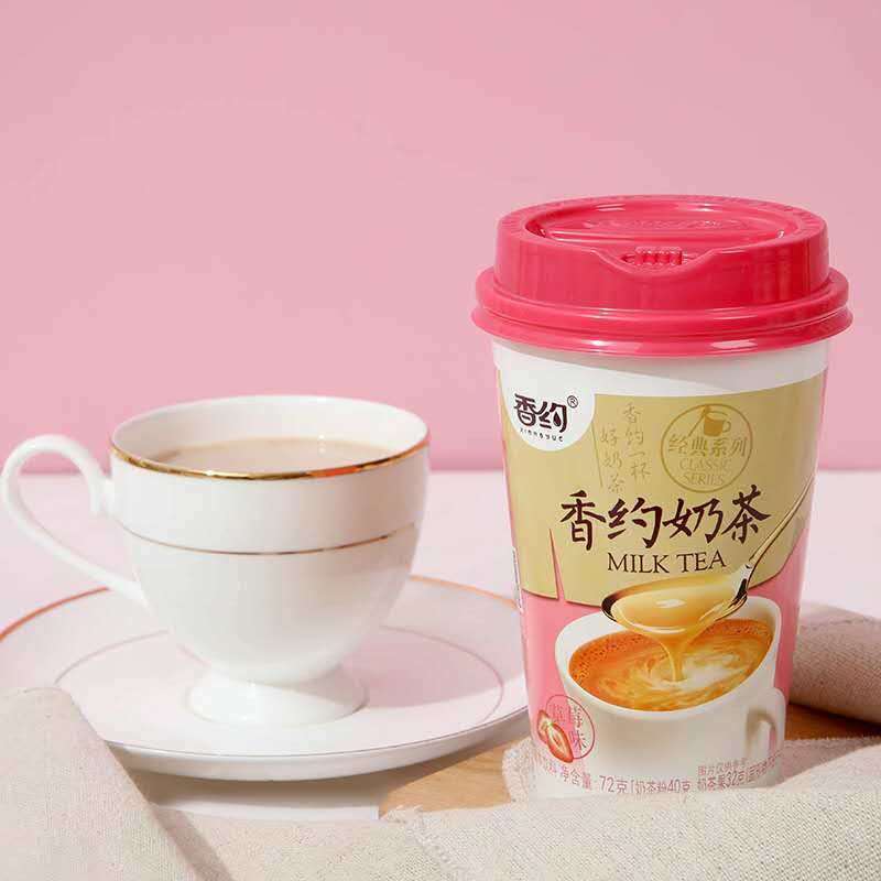 新货杯装草莓香芋麦香原味口味多口72g香约杯装奶茶