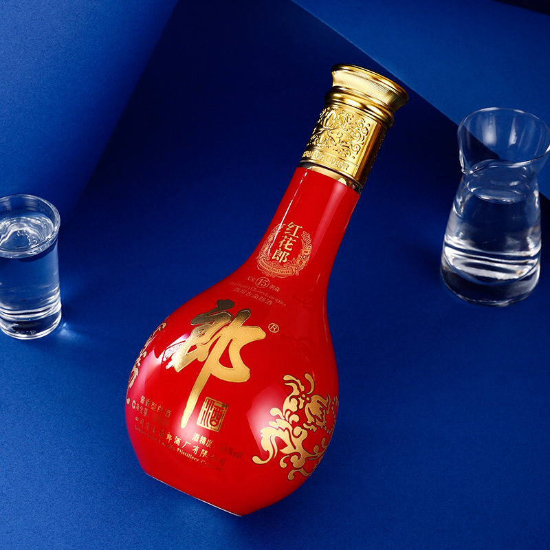 郎酒红花郎15酱香型白酒53度500ml*4瓶装结婚喜宴酒聚会团圆送礼
