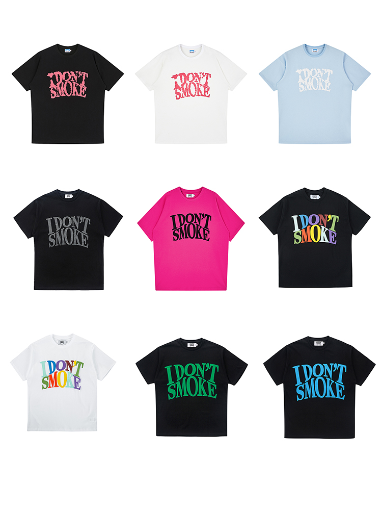 dontsomke旗舰店短袖夏女情侣半袖T恤idontsomke dont somke