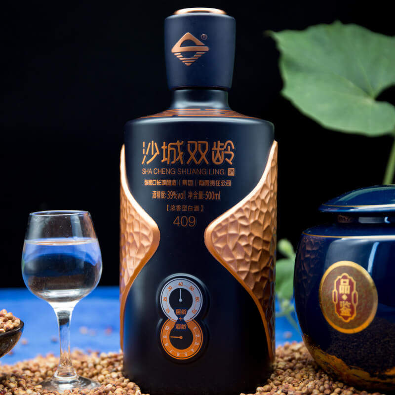 沙城老窖双龄酒409 39度/52度500ml整箱四瓶浓香型白酒四十年窖龄