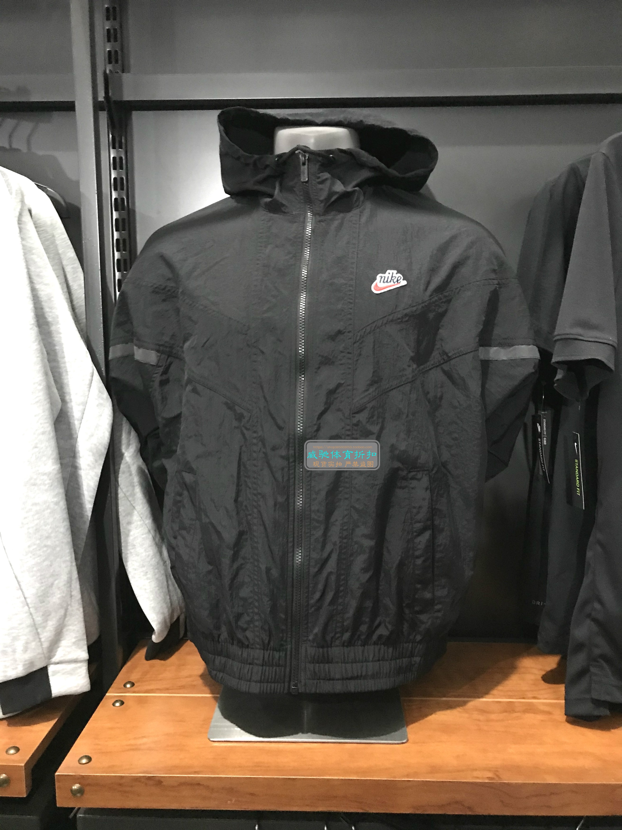 Nike耐克男外套连帽梭织运动休闲潮流夹克 CZ0782-010-133-068