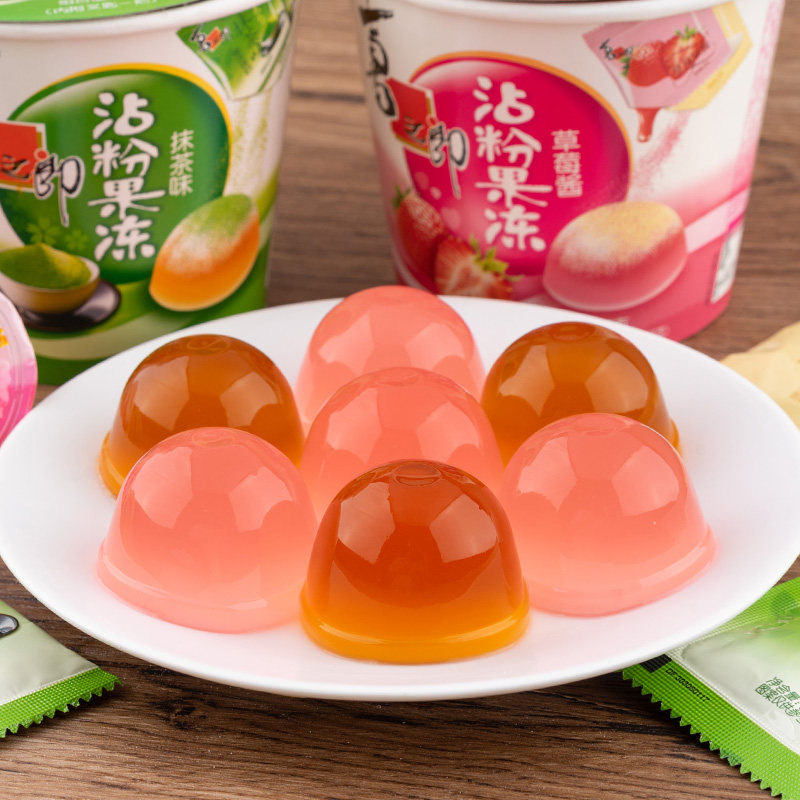 果冻16杯喜之郎咖啡茶味草莓摇摇117g135g粘粘零食果冻