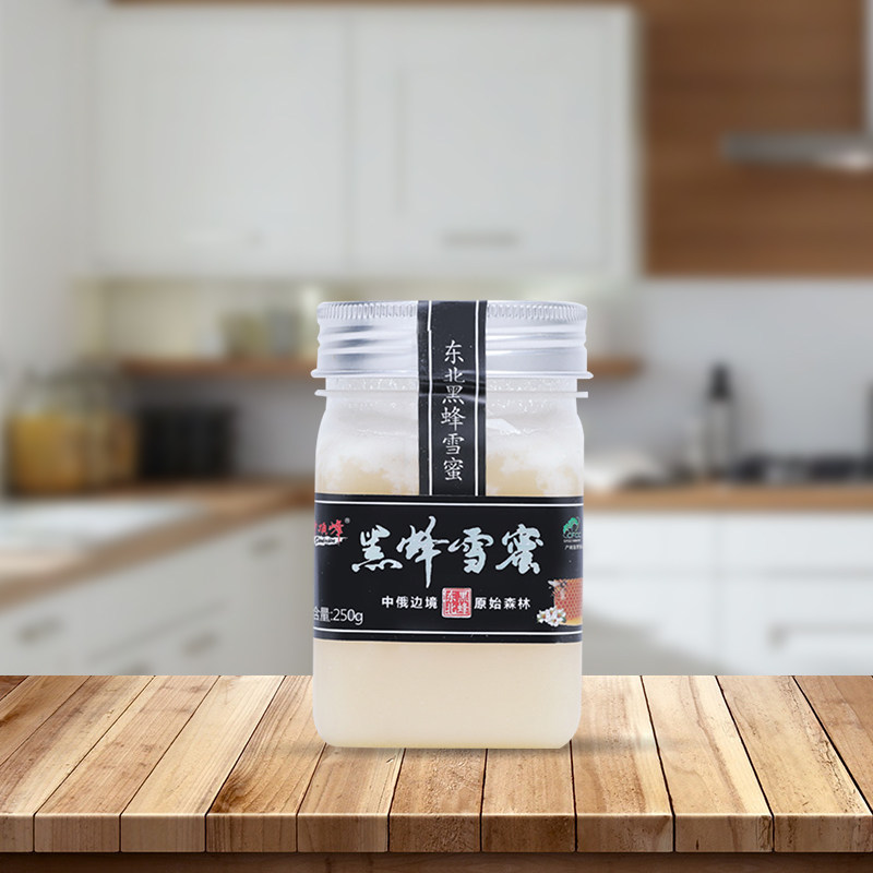 黑龙江原产地神顶峰黑蜂雪蜜东北椴树蜜椴树原蜜黑蜂蜜虎林250g
