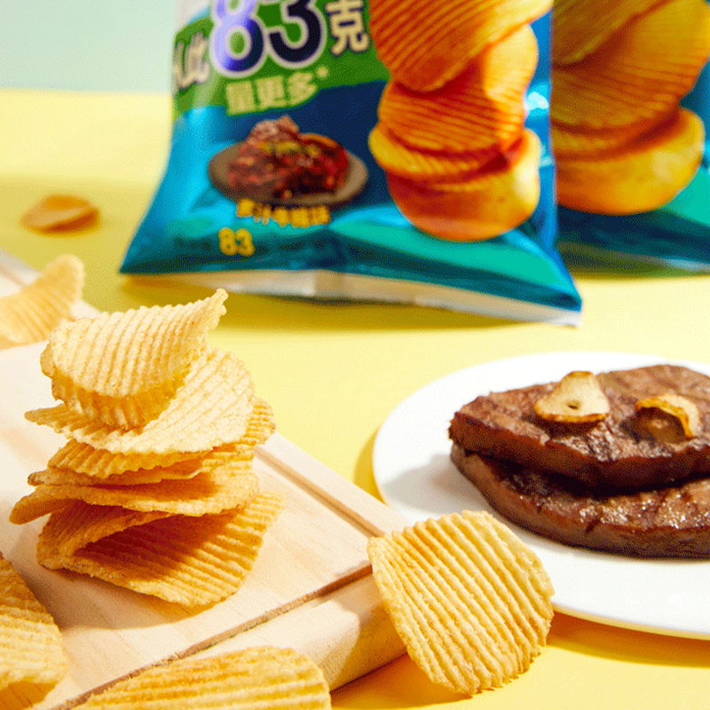 薯片好丽友好友趣多汁牛排83g韩国泡菜膨化休闲食品膨化食品