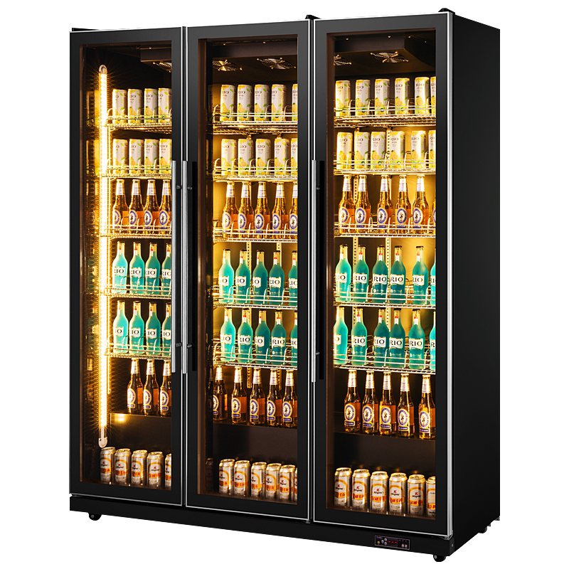 啤酒展示柜冷藏750l双门保鲜三门1100酒吧风冷展示柜