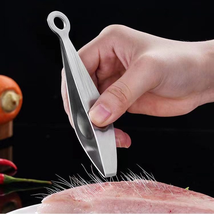 日本鸭毛鱼刺神器胡子镊子鸡毛进口加厚家用厨用取毛