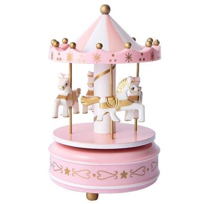 旋转木马八音盒机芯发条童趣童趣梦梦幻音乐盒生日礼物音乐盒