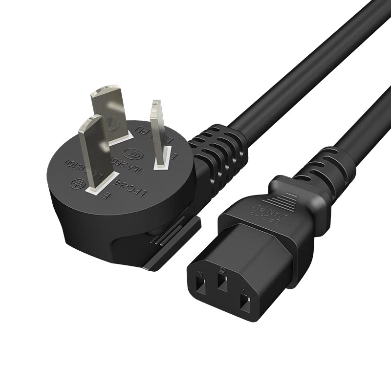 电源线16ac13插头pdu服务器大功率纯铜三孔国标3米连接线