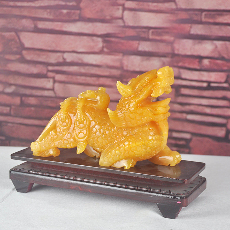 天然玉石黄玉招财貔貅摆件天禄辟邪风水镇宅涨摆件