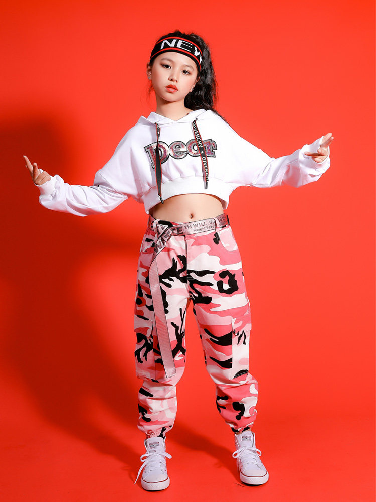 儿童街舞套装女童宽松走秀潮装衣服嘻哈秋季韩版爵士舞蹈服演出服