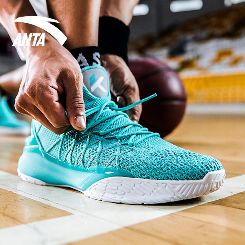 安踏篮球鞋男鞋汤普森kt3轻骑兵3球鞋星轨低帮运动鞋要疯篮球战靴