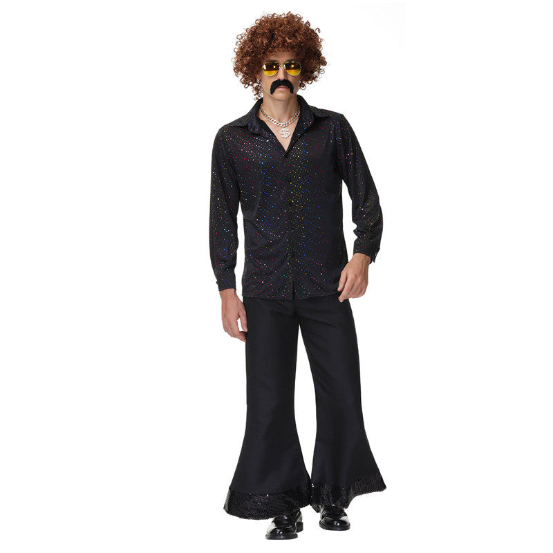 演出服成人情侣复古迪斯科万圣节服装大人舞台夜店儿童演出服