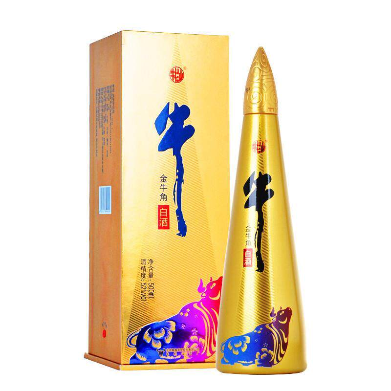 北京牛栏山金牛角52度500ml整箱瓶装浓香香型白酒白酒