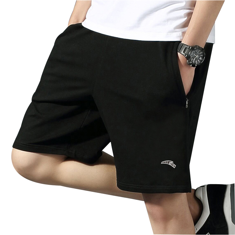 运动短裤男士纯棉宽松休闲五分裤加肥加大码潮牌胖子针织沙滩中裤