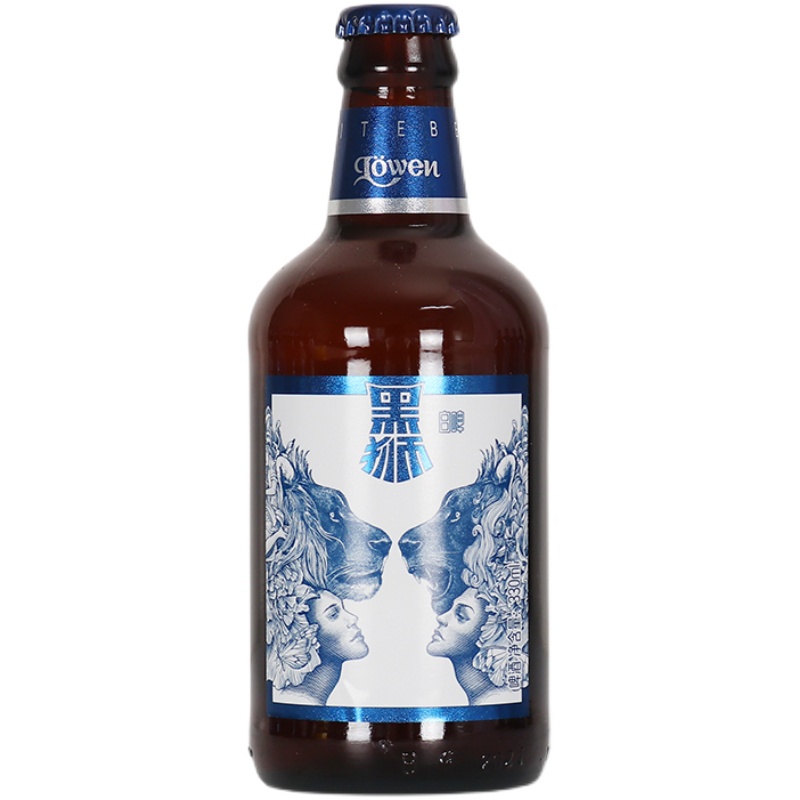 啤酒沈阳雪花黑狮小麦330ml瓶装整箱箱包118啤酒