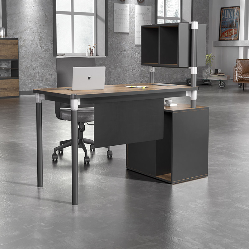 帷勋轻奢工业办公室单人职员办公桌电脑工位桌椅办公电脑桌