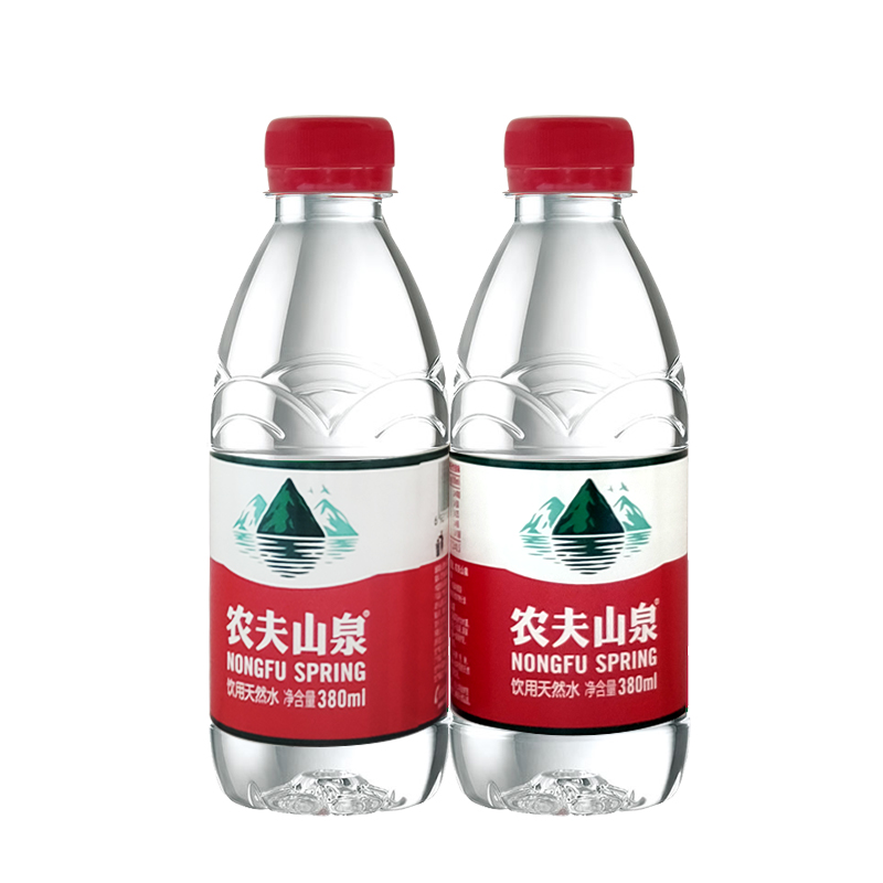 农夫山泉饮用天然水380ml小瓶瓶装弱碱性矿泉水会议饮用水