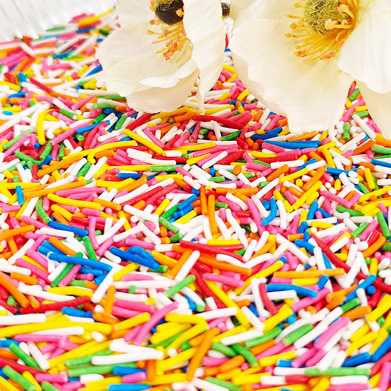 网红可食用巧克力糖针蛋糕装饰摆件彩色色彩针糖节日装扮用品
