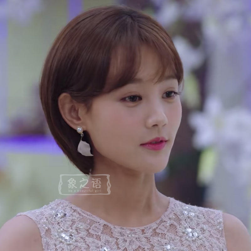 李一桐一桐夏苒苒同款耳环只为那一刻与你相见不对称耳环