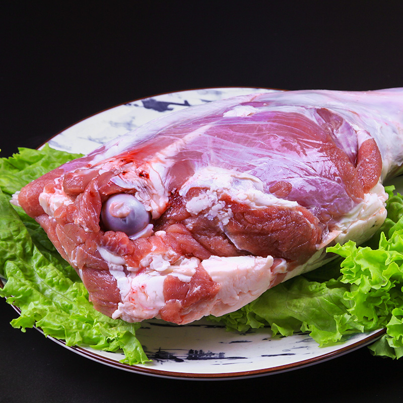 羊肉后腿肉羊内蒙古新鲜羔羊羊腿杀生肥羊35斤装生羊腿
