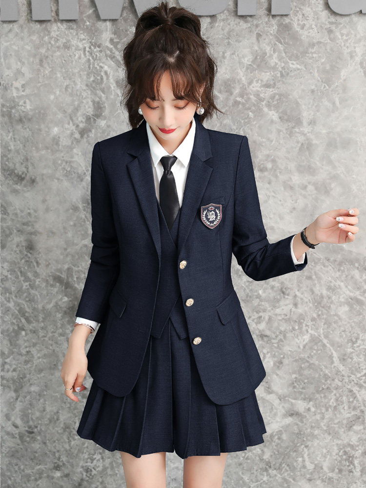 2021新款春秋幼儿园老师西服外套学院西装三件其它制服
