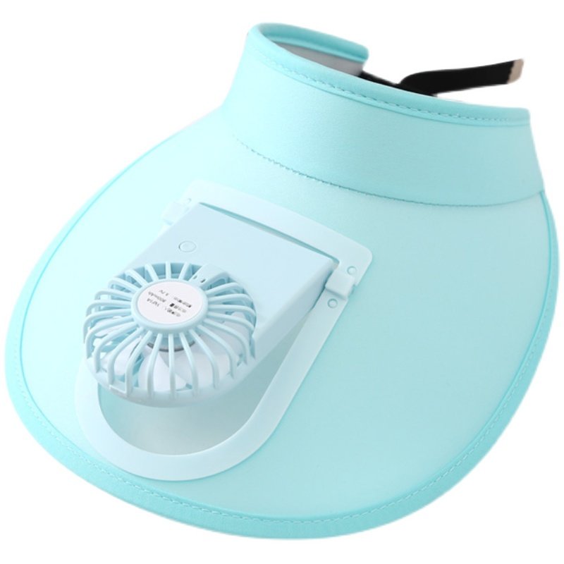 儿童夏季usb充电电风扇帽子男童女童大檐顶帽帽子
