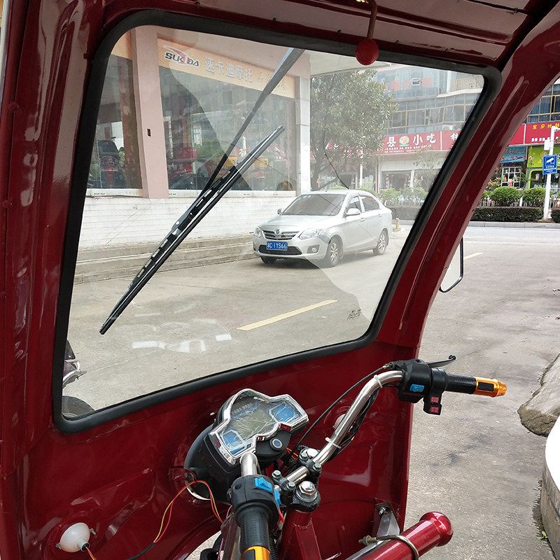 三轮车前挡风玻璃电动车摩托车挡风板高清摩托车前挡风