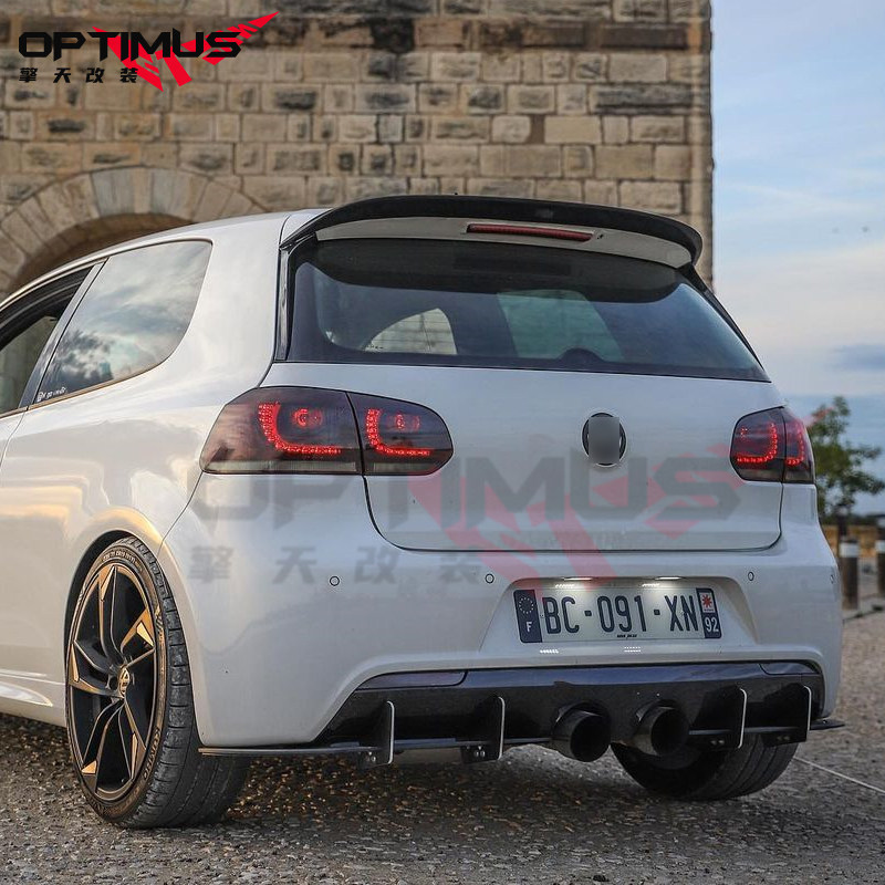 尾翼适用于大众高尔夫6gti专用改装evio机器人打孔尾翼