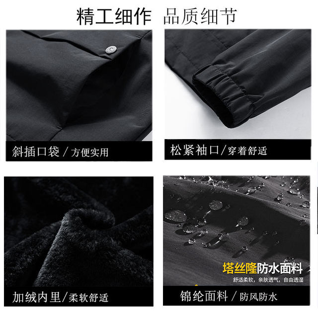 Winter jacket men's cotton-padded clothes middle-aged and elderly dad autumn and winter clothes hooded plus velvet thick cotton clothes autumn and winter clothes Winter jacket men's cotton-padded clothes middle-aged and elderly dad autumn and winter clothes hooded plus velvet thick cotton clothes autumn and winter clothes