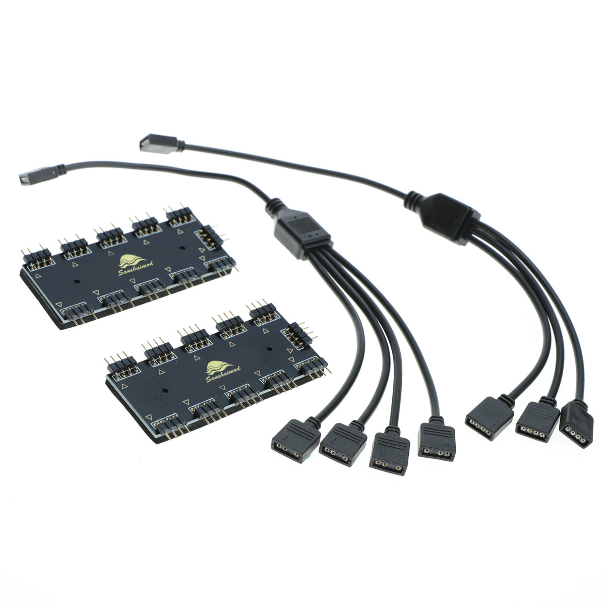 同步主板神光rgb风扇电脑argb延长线拓展12v5v连接线