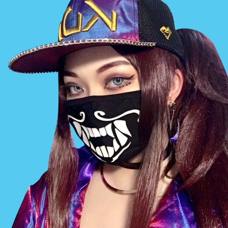 kda阿卡丽口罩动漫游戏周边面罩男女秋冬季保暖防晒口罩
