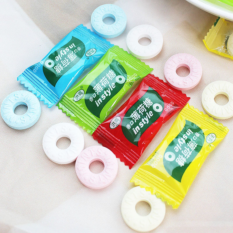 洪喜劲凉薄荷糖糖糖果整袋散装5斤约1000颗粒传统糖果