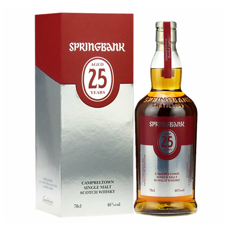 威士忌云顶25年单一麦芽springbank苏格兰雪莉泥煤