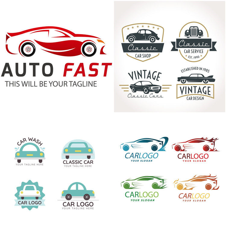 a0308汽车标志logo车辆维修交通工具方向盘eps设计素材设计素材源文件